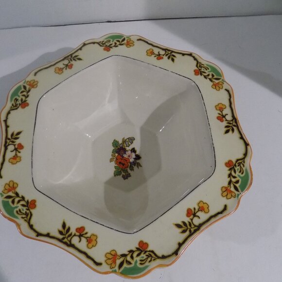 John Maddock & Sons Hexagonal Serving Bowl Minerva Richmond England - Picture 5 of 10